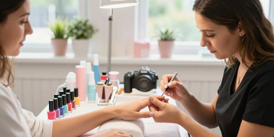 Deluxe manicure session at Paradise Nail Beauty with hygienic practices and vibrant nail colors