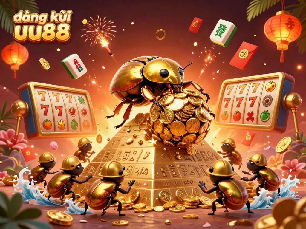 Embark on exciting gameplay as you đăng ký uu88 for thrilling casino adventures with golden coins and vibrant characters.
