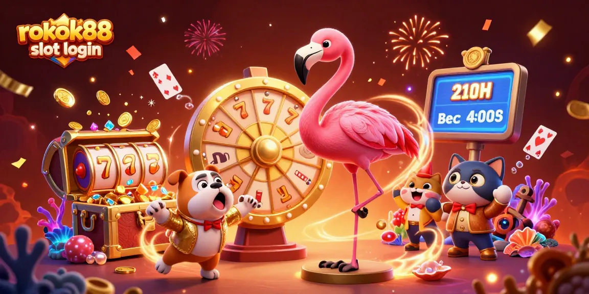 Experience thrilling fun with rokok88 slot login in this vibrant casino scene full of prizes!