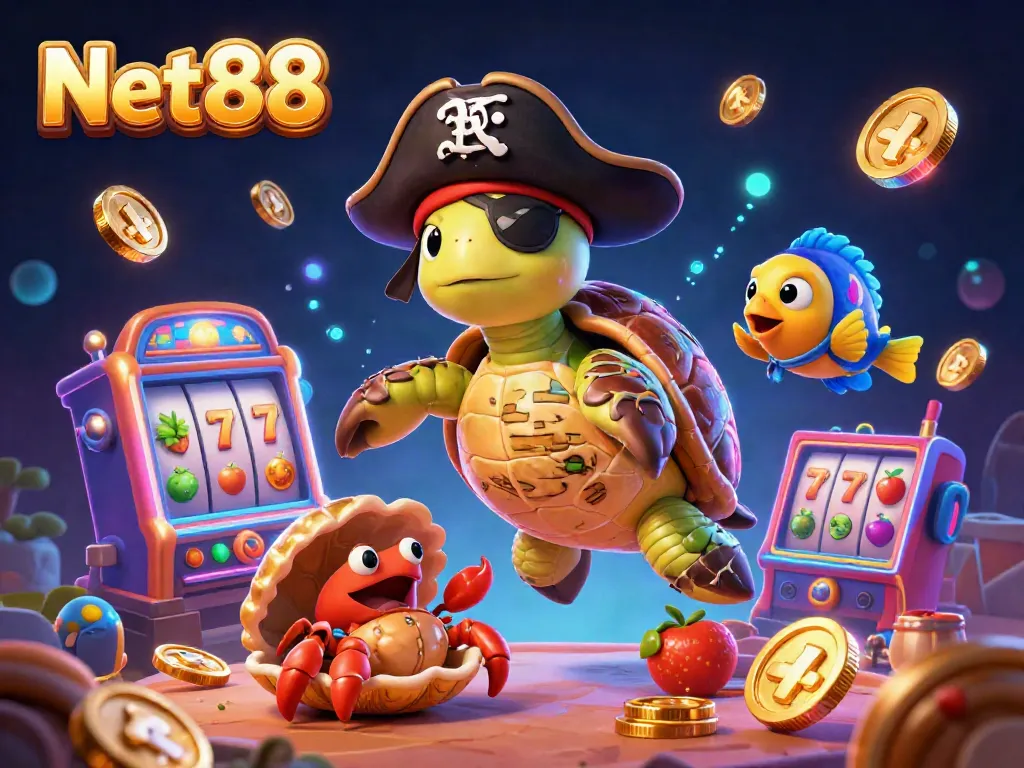 Experience thrilling action at Net88 casino with vibrant slot machines and fun characters.
