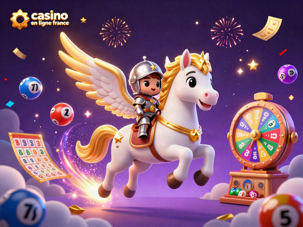 Jouer sur casino en ligne France avec des jeux captivants entourés de sphères de loterie colorées.