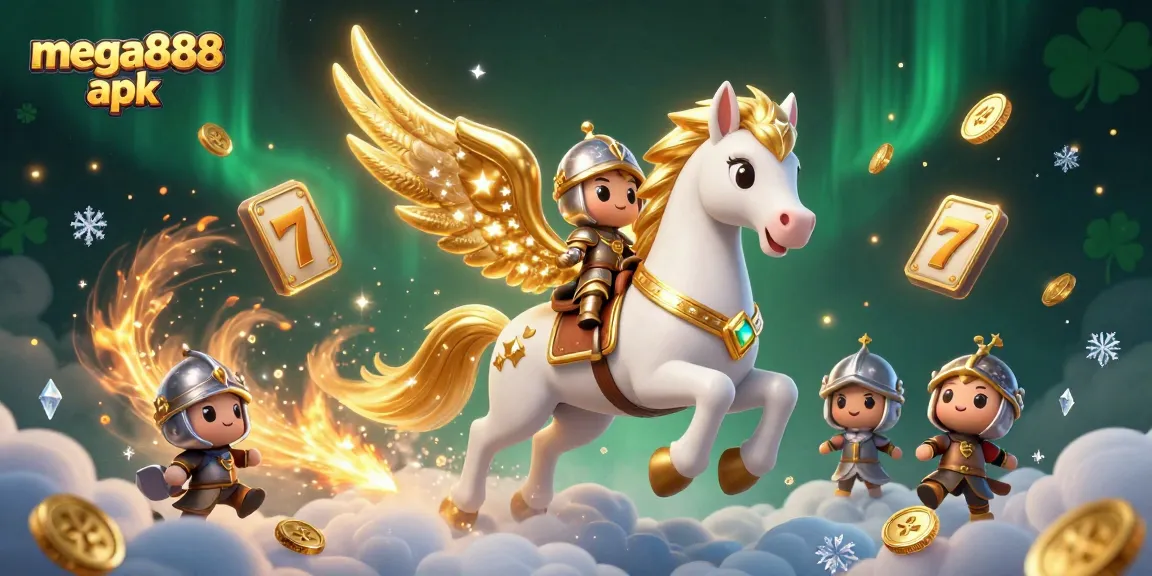 Experience winning with mega888 apk in this thrilling fantasy casino scene
