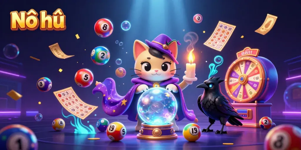 Nổ hũ: Experience the thrill of jackpot slots with mystical creatures and vibrant game elements.