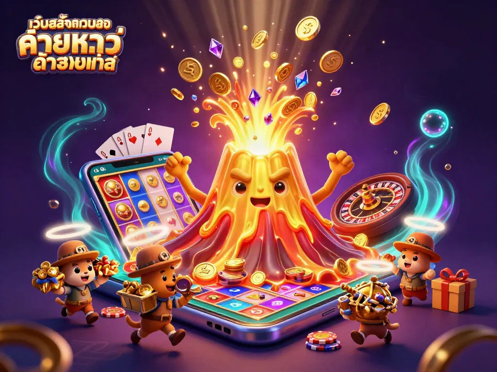 เล่นเกมสล็อตออนไลน์ เว็บสล็อตเว็บตรง ค่ายใหญ่ ต่างประเทศ พร้อมโชคจากภูเขาไฟสีทองที่ห้าวหาญ