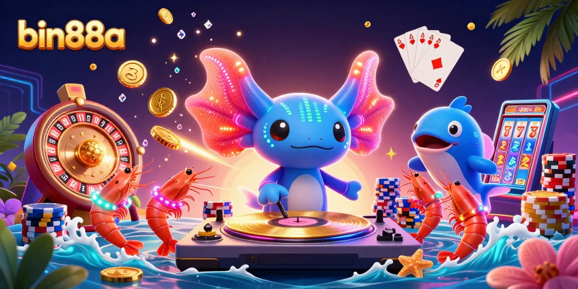 Engage in thrilling gameplay at bin88a with vibrant casino characters and dynamic gambling elements.