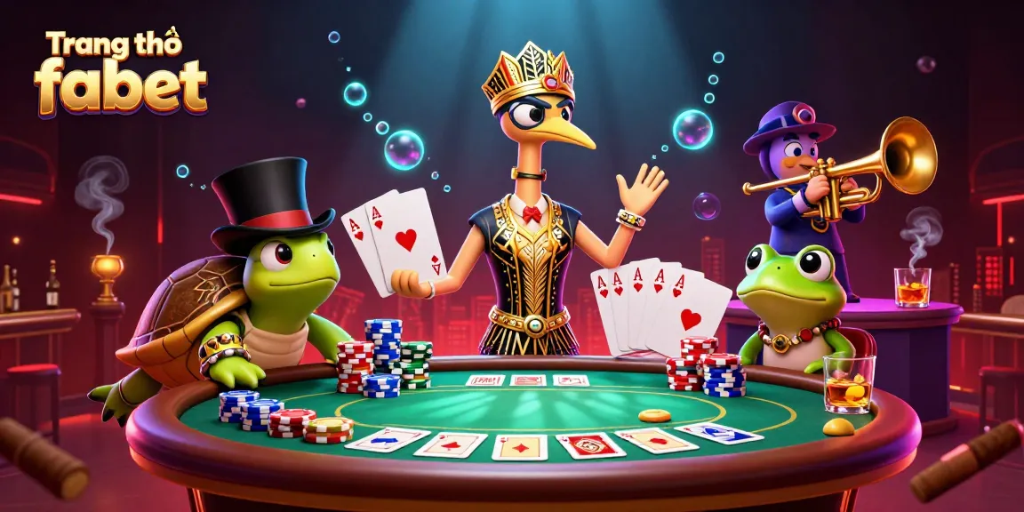 Experience casino excitement with Trang chủ fabet in a vibrant 3D scene filled with gaming elements.