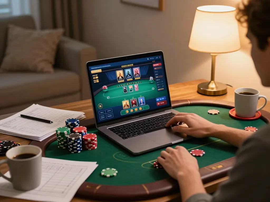 Play at the best online casinos in Canada from the comfort of home with poker chips and strategy notes.