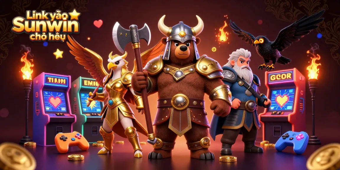 Engage with Link vào Sunwin chính thức in a vibrant casino-themed 3D scene featuring classic gaming elements.