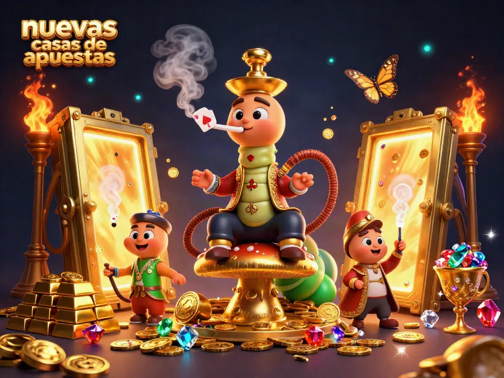 Explora nuevas casas de apuestas en esta ilustración 3D llena de detalles y acción.