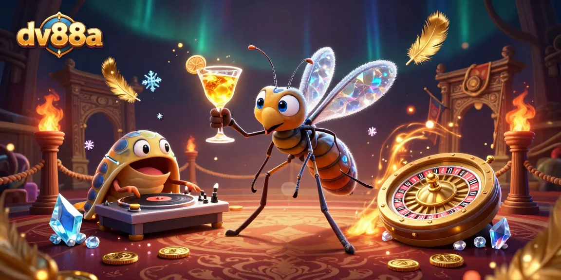 Experience thrilling gameplay at dv88a with vibrant 3D graphics of a unique casino scene.