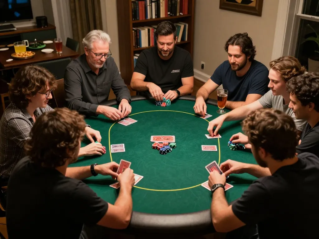 SC88 players making strategic moves during an exciting home poker night