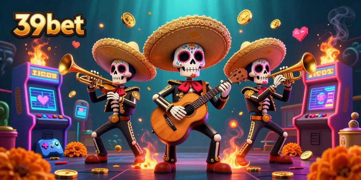 Engage in thrilling gameplay with vibrant 39 bet casino scene featuring animated characters and arcade elements.