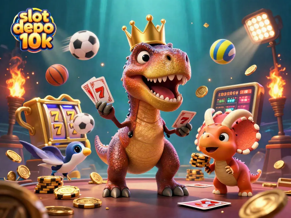 Engage in slot depo 10k with dynamic casino action featuring characters and vibrant elements.