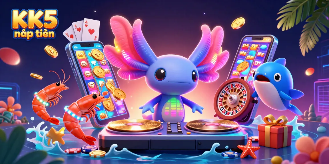 Engage in gameplay with KK5 nạp tiền featuring dynamic characters in a vibrant casino scene.