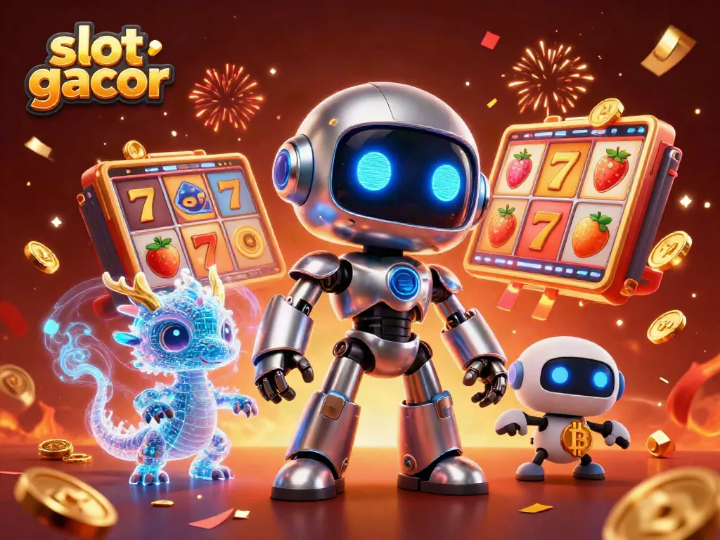 Spin the reels and win big with slot gacor symbols in a vibrant casino atmosphere.