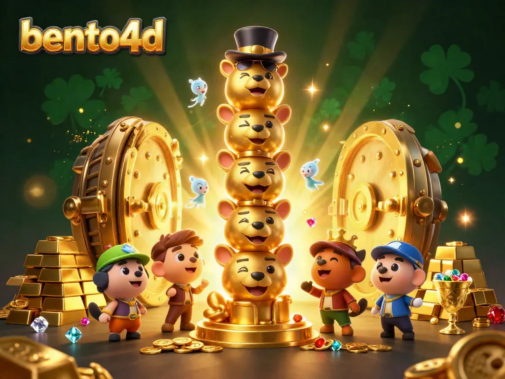 Play with bento4d's vibrant casino scene featuring exciting treasures and dynamic gaming elements.