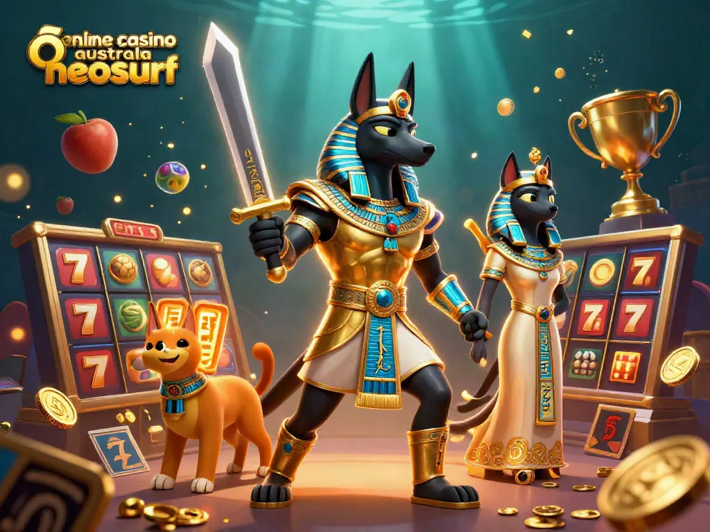Experience thrilling gameplay at online casino australia neosurf with vibrant slot reels and dynamic characters.