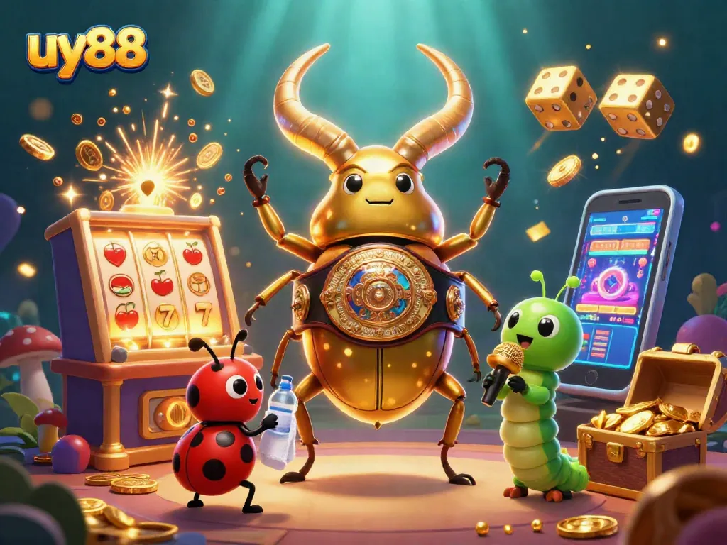 Experience thrilling action in uy88's vibrant casino scene with beetle champions and jackpot wins.