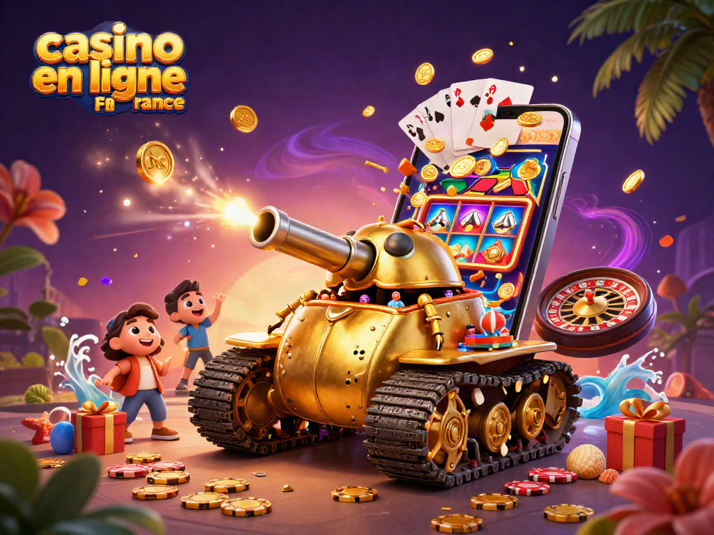 Découvrez les jeux captivants du casino en ligne France avec des éléments dynamiques et colorés.