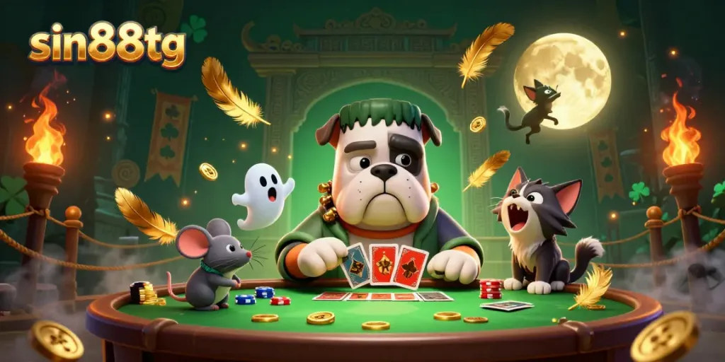 Experience exciting gameplay at sin88tg with colorful gaming characters and vibrant casino elements.
