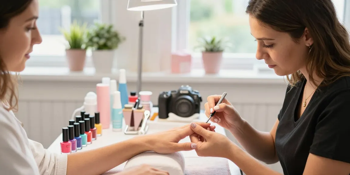 Deluxe manicure session at Paradise Nail Beauty with hygienic practices and vibrant nail colors