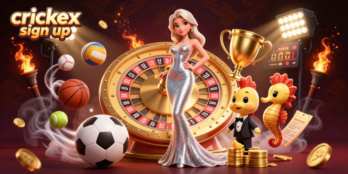 Engage in crickex sign up to enjoy sports betting with a captivating 3D gambling illustration.