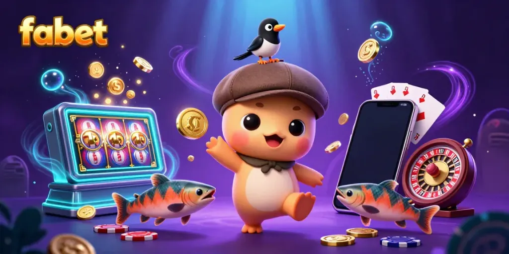 Experience exhilarating wins with fabet's vibrant and playful 3D illustration capturing the spirit of online gaming.