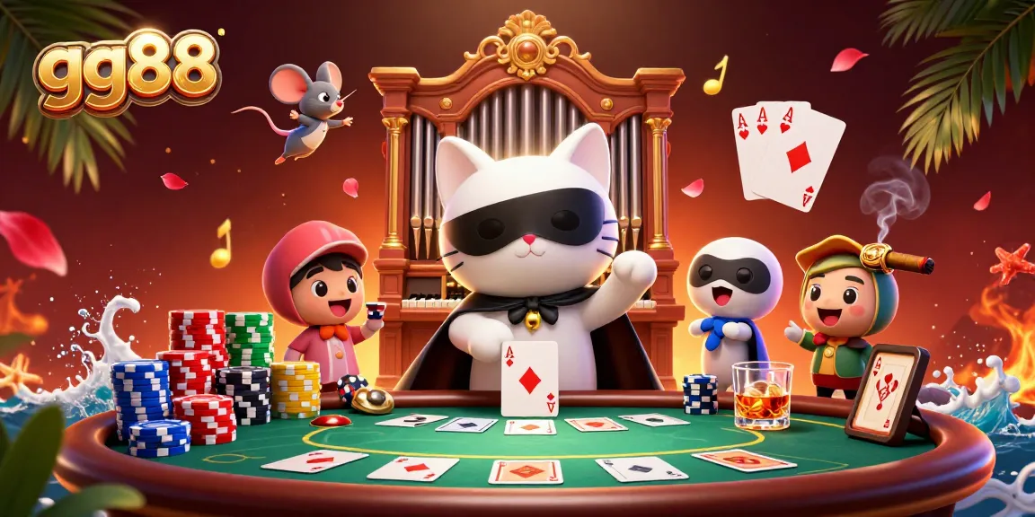 Experience the thrilling world of gg88 with vibrant casino action featuring playful characters.
